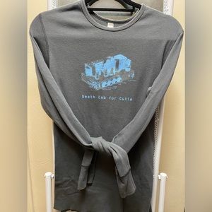 Death cab for cutie thermal men’s shirt with light blue amp details, size medium